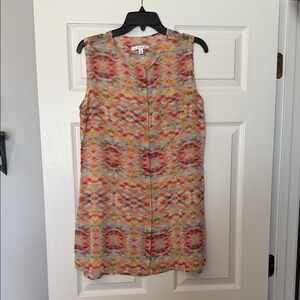 CAbi Multicolor Geometric Sleeveless Blouse